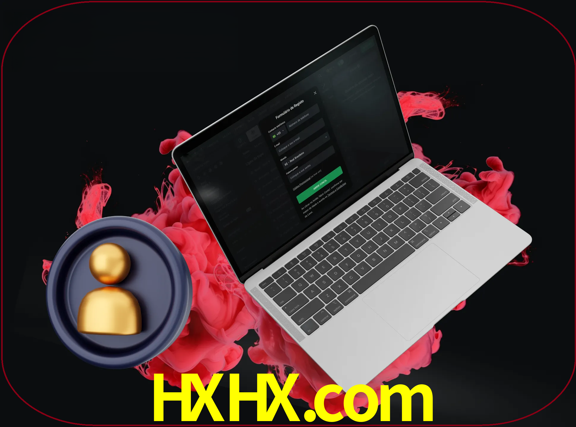 No cabeçalho do site hxhx, clique no botão que o levará a um formulário especial onde terá de introduzir as suas informações actuais.