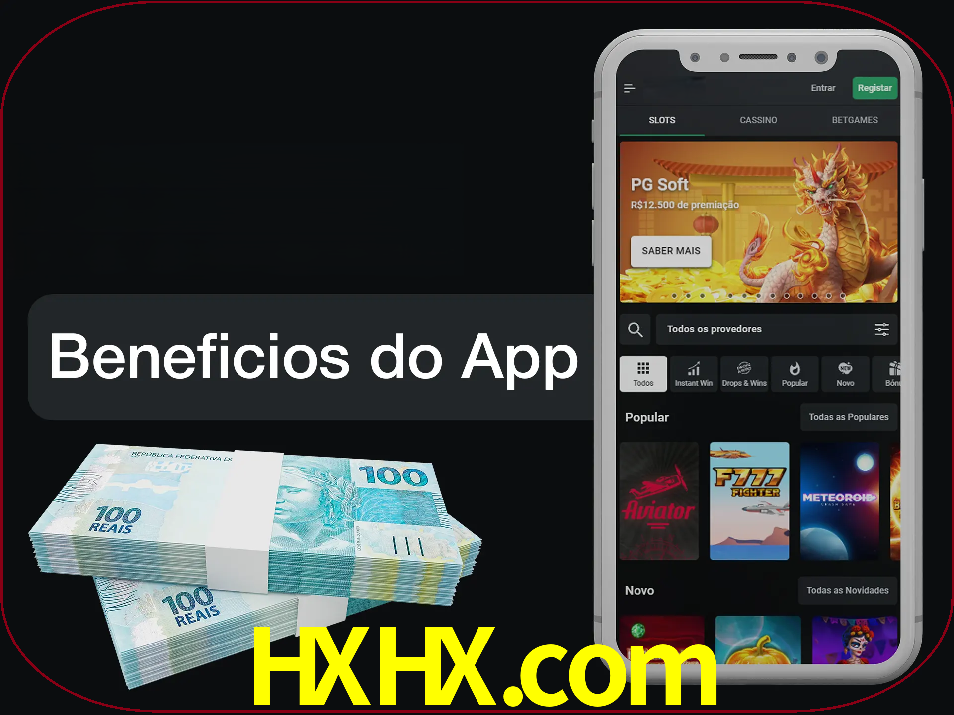 Obtenha todos os benefícios usando o aplicativo.