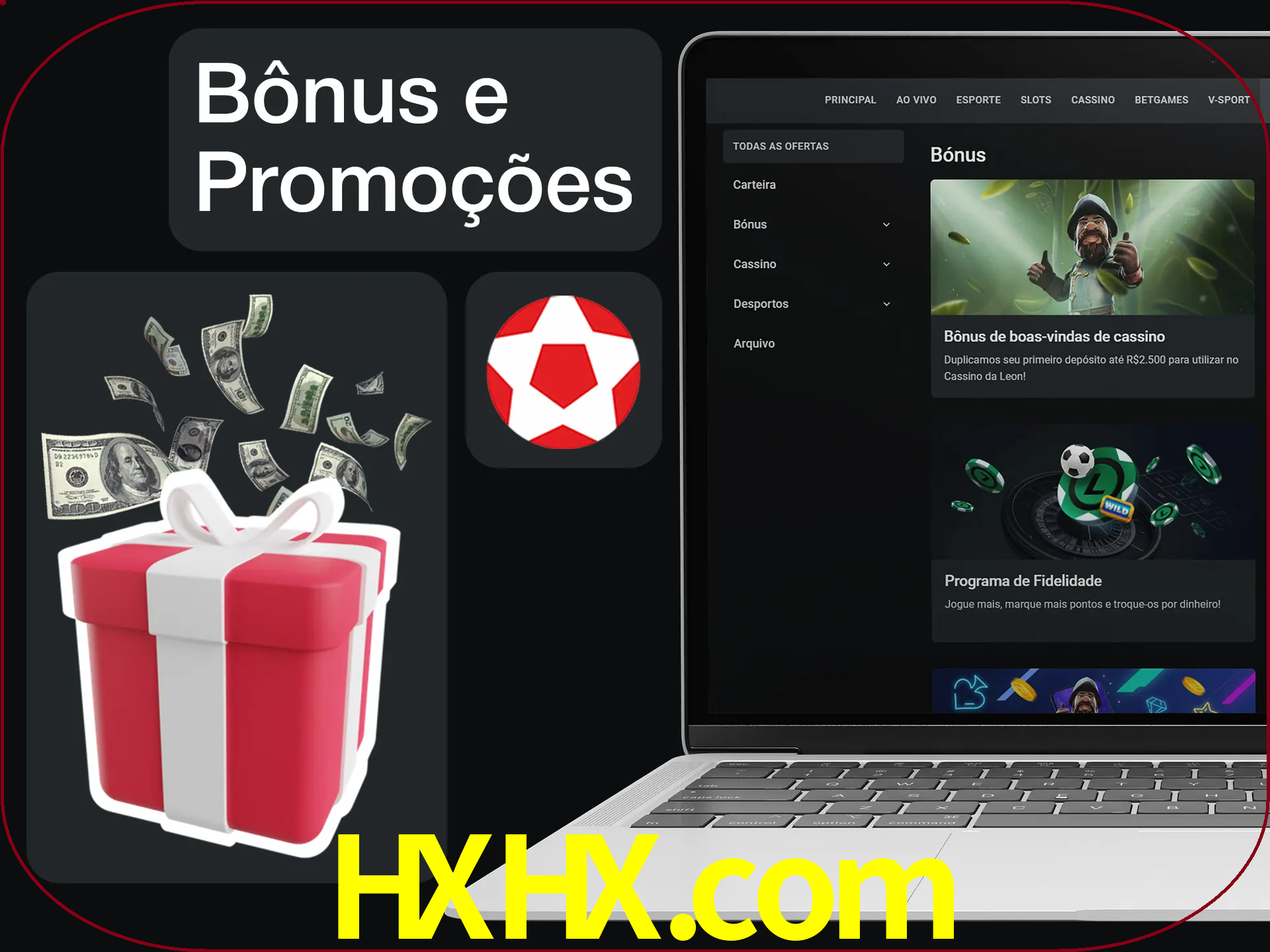 Verifique se há novos bônus e promoções.