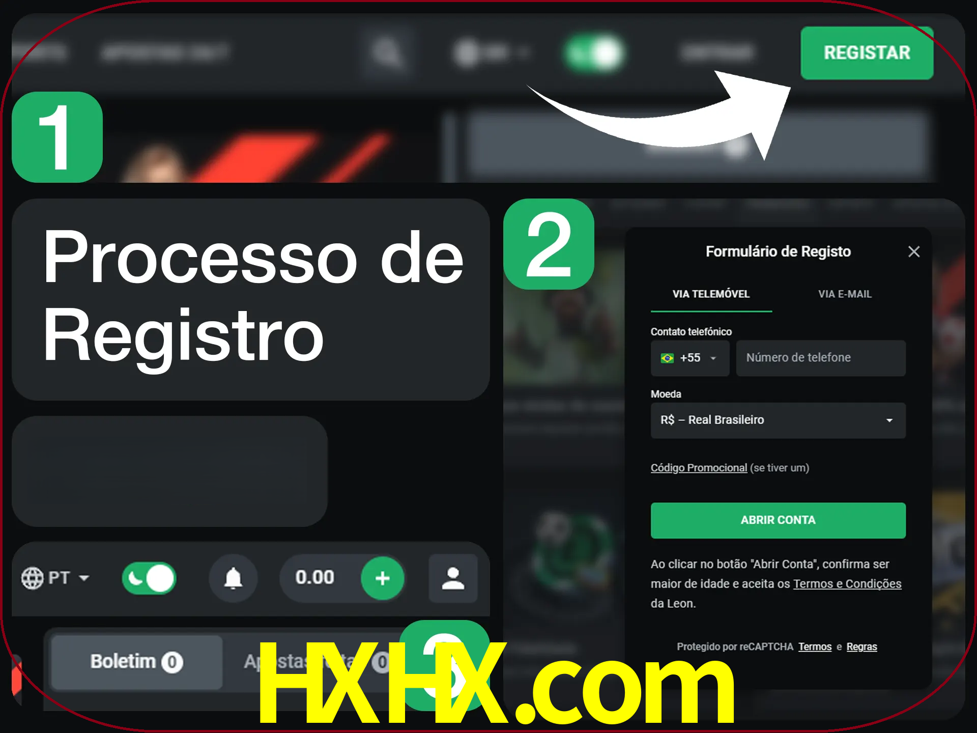 O processo de registro na LeonBet é simples.